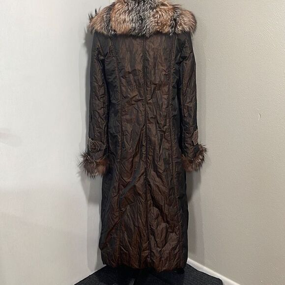 Real Fox Long Coat Size 14 - Picture 5 of 15
